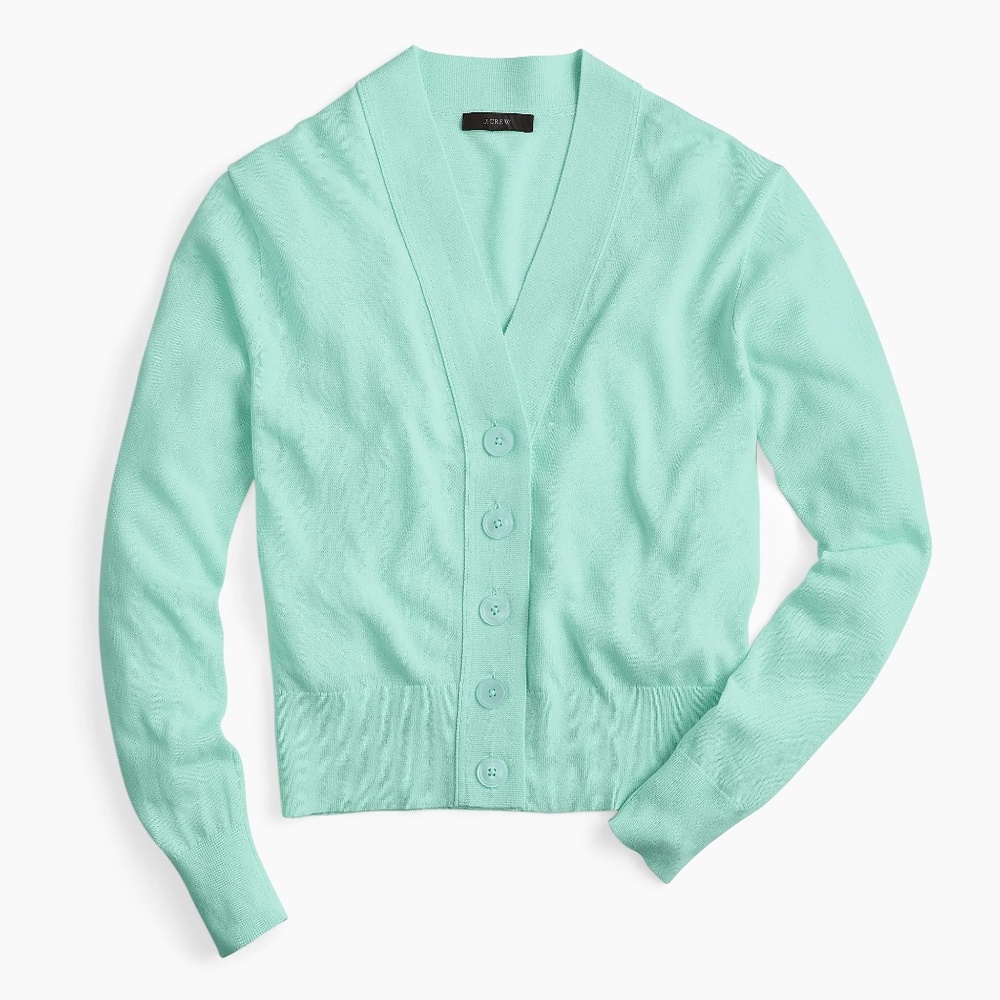 J. Crew Cropped Lightweight Cardigan Sweater